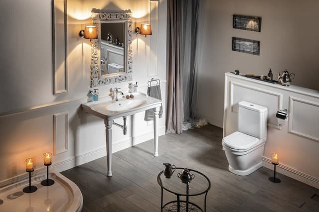 ANTIK kompakt WC, odpływ pionowy/poziomy, biały
