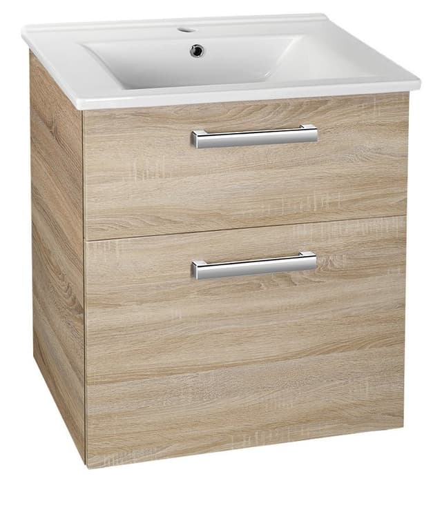 VEGA szafka umywalkowa 62x72,6x43,8cm, 2 szuflady, dąb platin