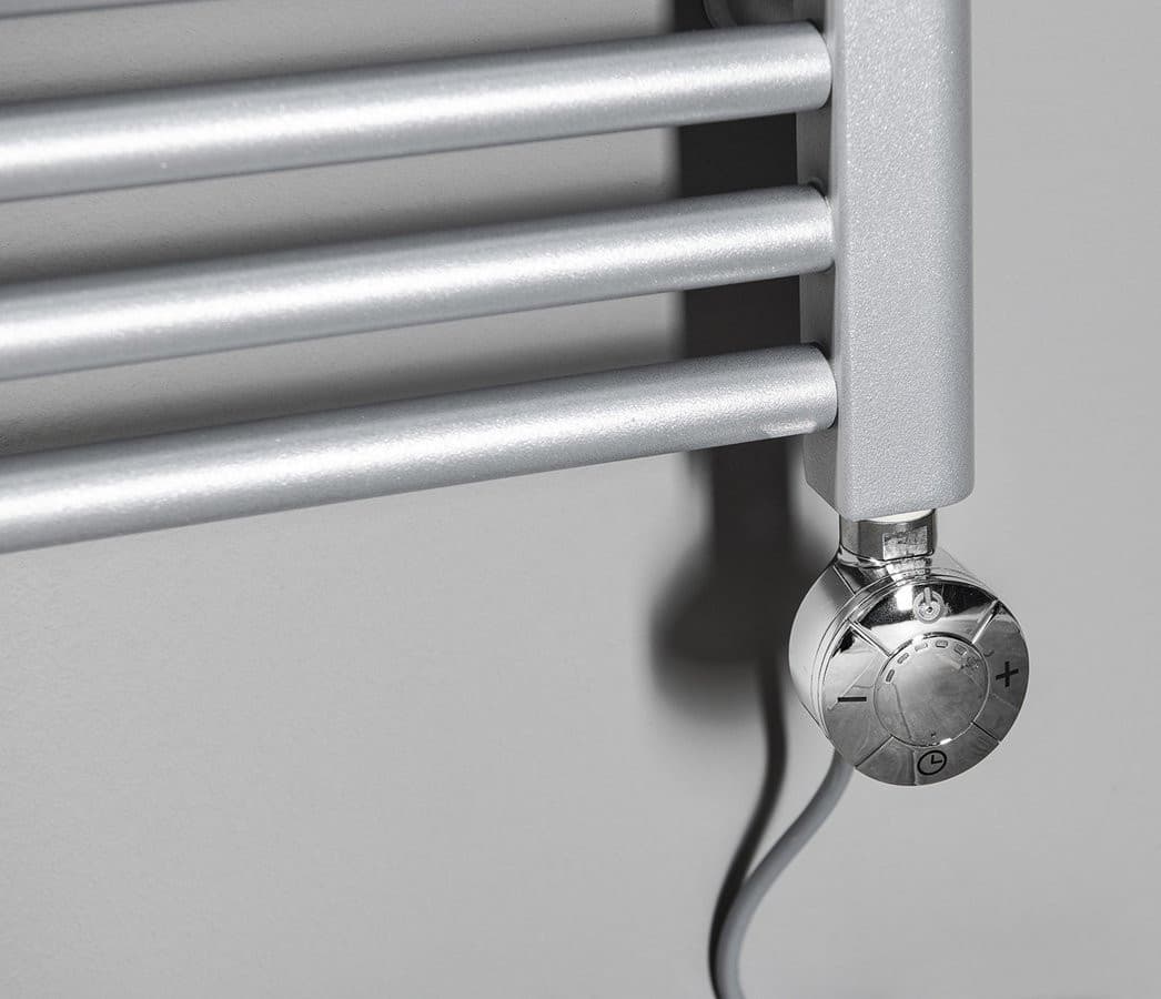Grzałka elektryczna z termostatem, 400 W, prosty kabel, chrom