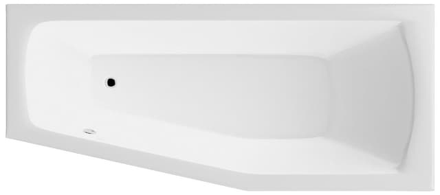 OPAVA wanna asymetryczna 160x70x44 cm, prawa, bez nóżek, biały