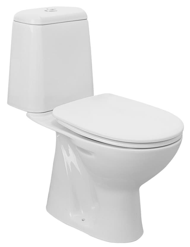 RIGA kompakt WC z przyciskiem 3/6l, odpływ pionowy, biały
