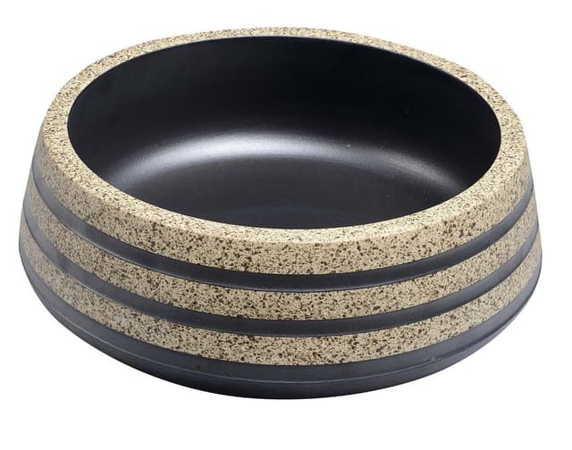 PRIORI umywalka ceramiczna nablatowa Ø 41cm, czarny/kamień