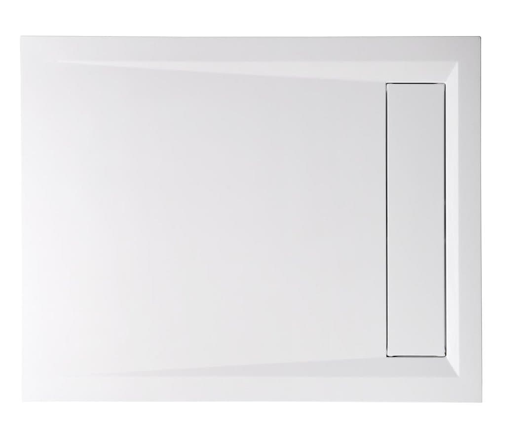 VARESA brodzik kompozytowy z maskownicą syfonu, 110x90cm, biały