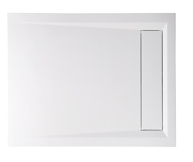 VARESA brodzik kompozytowy z maskownicą syfonu, 110x90cm, biały
