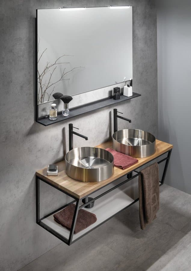 Konsola pod umywalkę SKA Industrial z półką 1200x400x460 mm, biały mat