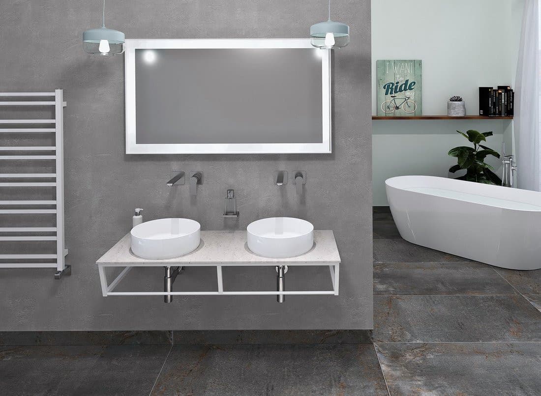 SKA konsola pod umywalkę 1200x460mm biały mat Industrial