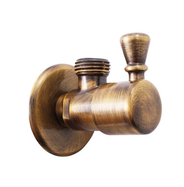 Zawór kątowy 1/2"x1/2", mosiężny brązowy