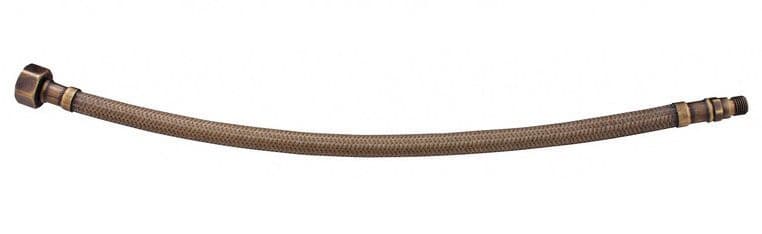 Wąż przyłączeniowy nierdzewny M10x3/8, 35 cm, brązowy