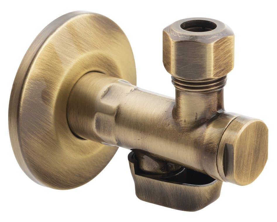 Zawór kątowy 1/2" x 3/8", brązowy, seria ANTEA