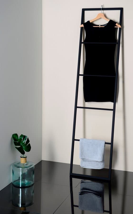 SKA stojący wieszak na ręczniki 420x1700x20mm, czarny mat