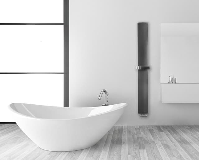 OTHELLO MONO SLIM grzejnik aluminiowy 300x1890mm, czarny mat