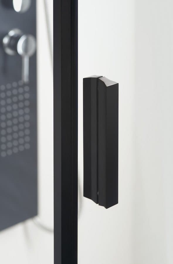 ZOOM BLACK kabina prysznicowa narożna 900x900mm, szkło przezroczyste