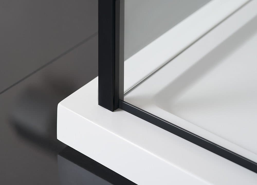 ZOOM BLACK kabina prysznicowa narożna 900x900mm, szkło przezroczyste