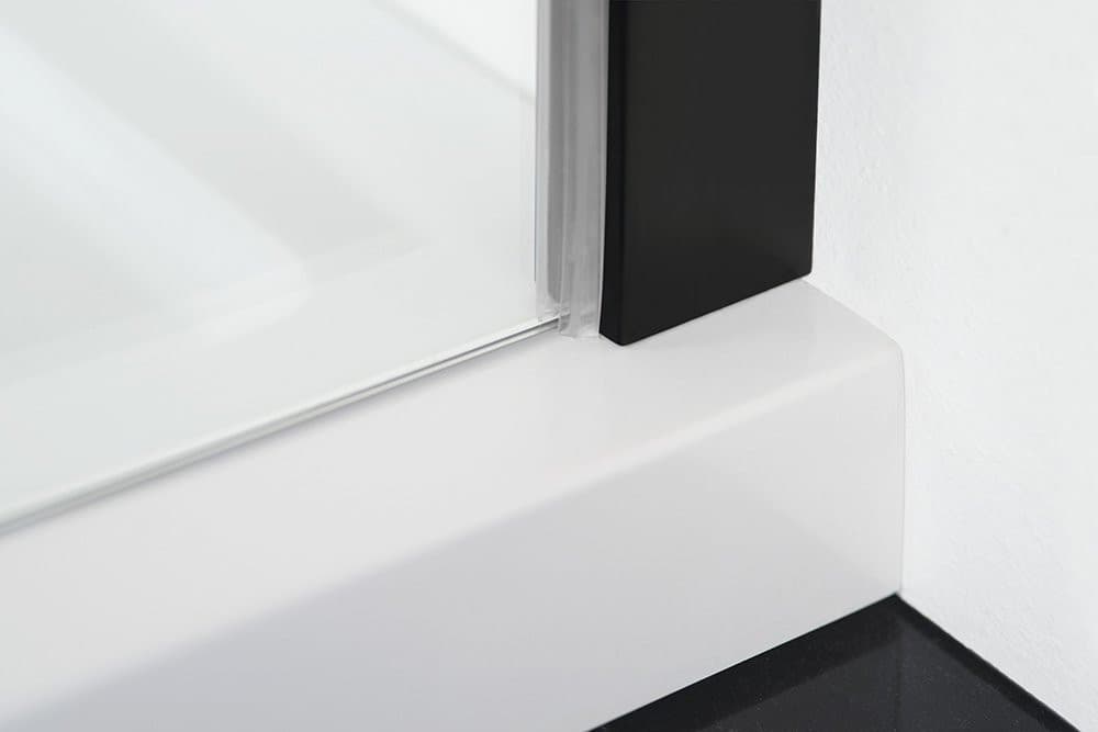 ZOOM BLACK kabina prysznicowa narożna 900x900mm, szkło przezroczyste