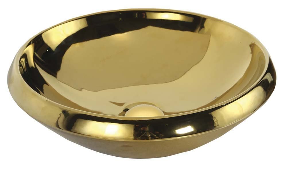 MINIMAL umywalka nablatowa 45cm, okrągła złota (MN045.00010)