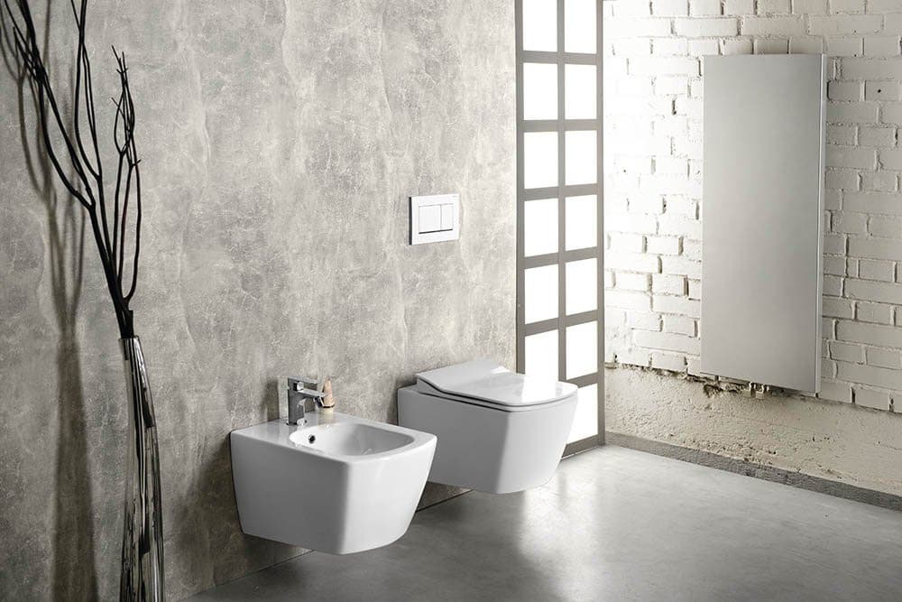 GLANC bidet wiszący, kanciasty, 37x51,5 cm