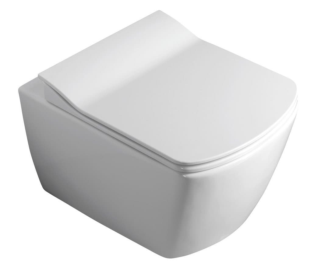 GLANC wisząca toaleta Rimless 37x51,5 cm, biała
