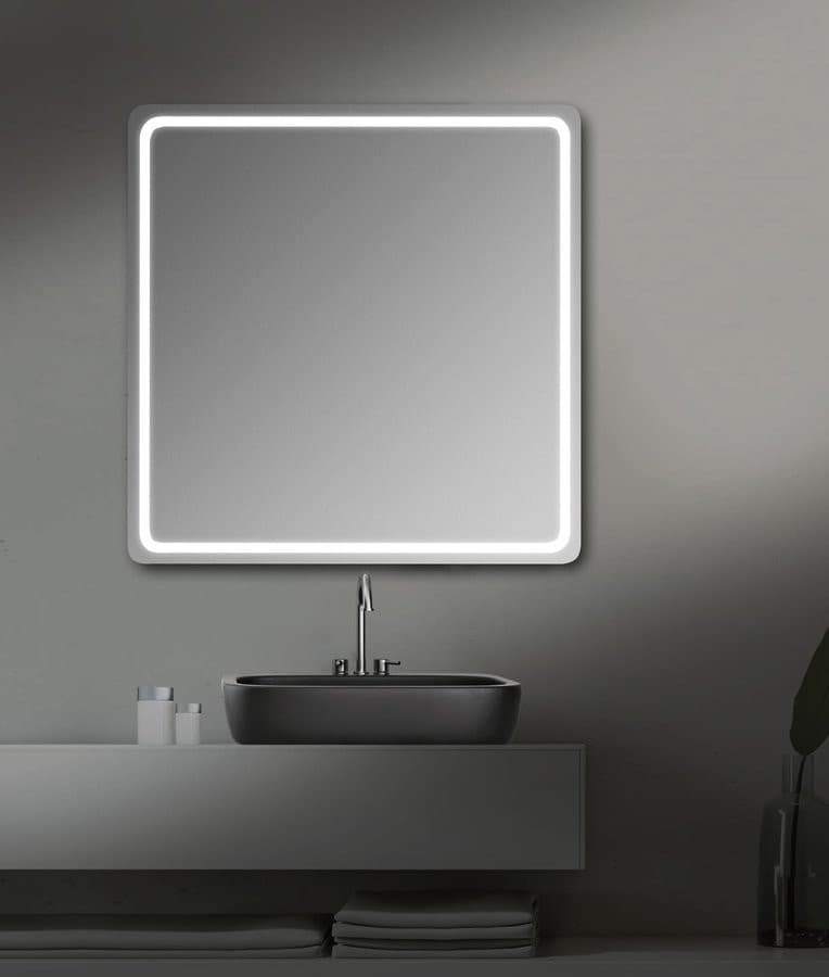 NYX lustro kwadratowe z oświetleniem LED 800x800mm