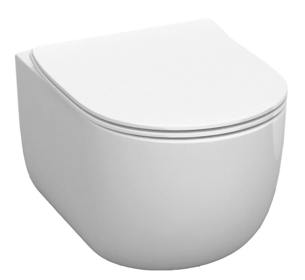FLO wisząca toaleta Rimless, 37x54cm, biały