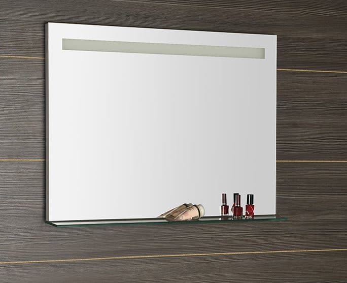 Lustro BRETO prostokątne z oświetleniem LED i półką 800x608 mm