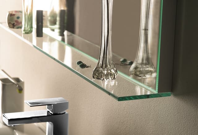 Lustro BRETO prostokątne z oświetleniem LED i półką 800x608 mm
