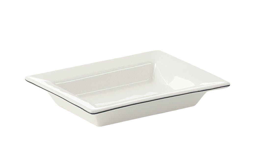 LUCREZIA mydelniczka do postawienia, ceramiczna kanciaste (130x22x100 mm)