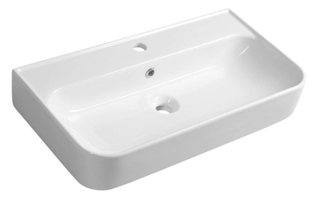 SISTEMA U ceramiczna umywalka prostokątna 70x38cm, biała