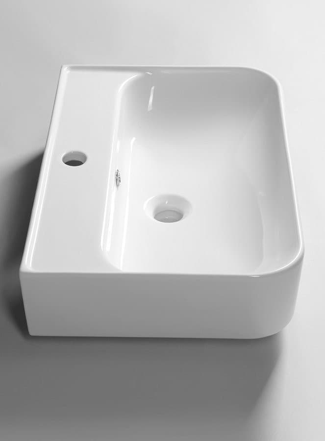 SISTEMA U umywalka ceramiczna 55x38 cm, biała