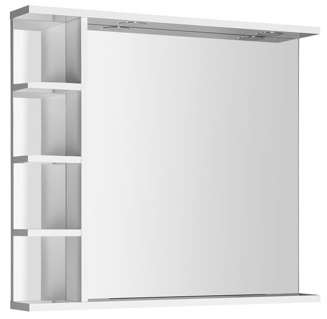 KORIN lustro prostokątne z oświetleniem LED i półkami 80x70x12cm