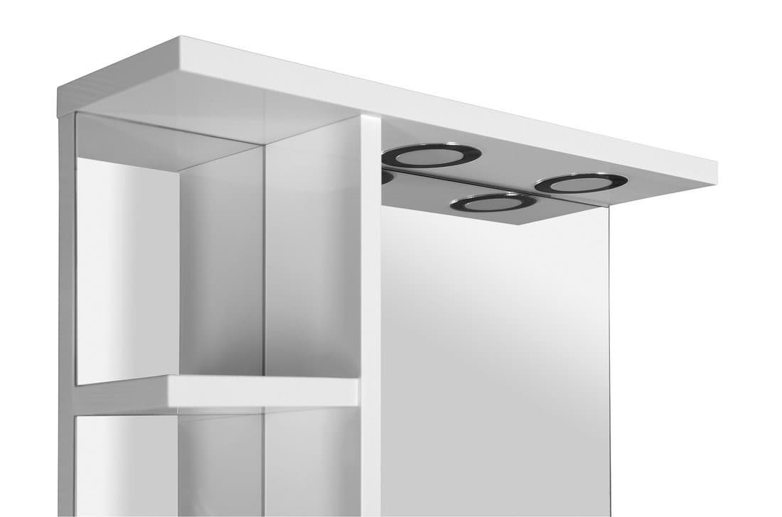 KORIN lustro prostokątne z oświetleniem LED i półką 52x70x12 cm