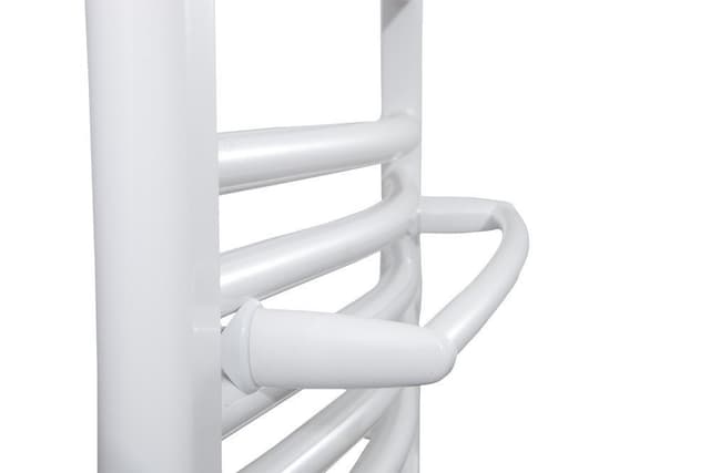 Wieszak na ręczniki na grzejnik, 36cm, prosty, biały