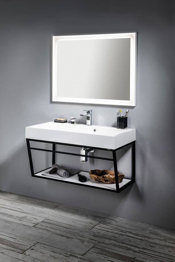 FLUT Lustro z podświetleniem LED 900x700mm, białe