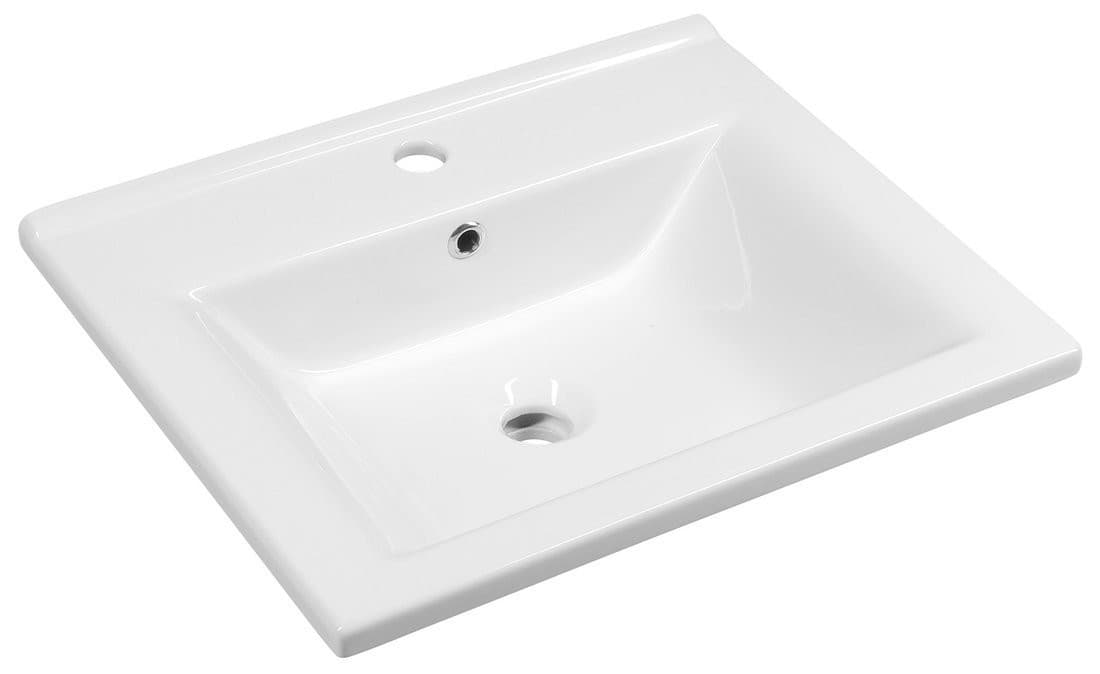 ZUNO 55 umywalka meblowa prostokątna 55x45 cm, biała