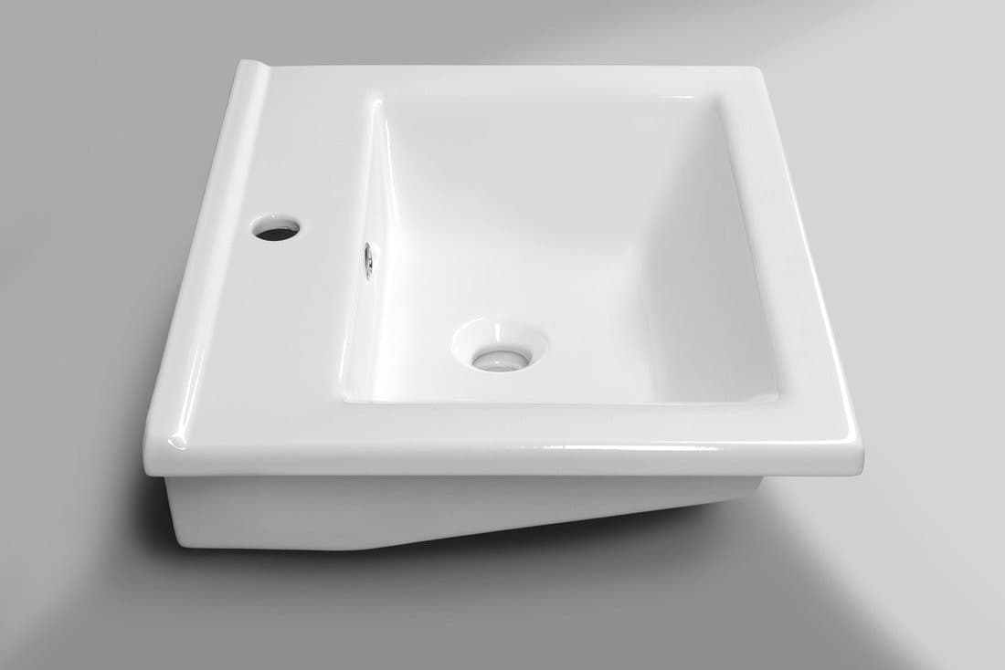 ZUNO 55 umywalka meblowa prostokątna 55x45 cm, biała