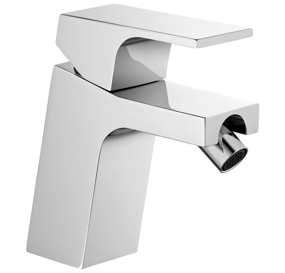 Bateria bidetowa stojąca LATUS chrom 133 mm kanciasta