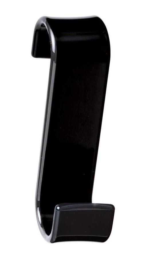 Haczyk na grzejnik, czarny termoplast (32x120x67 mm)