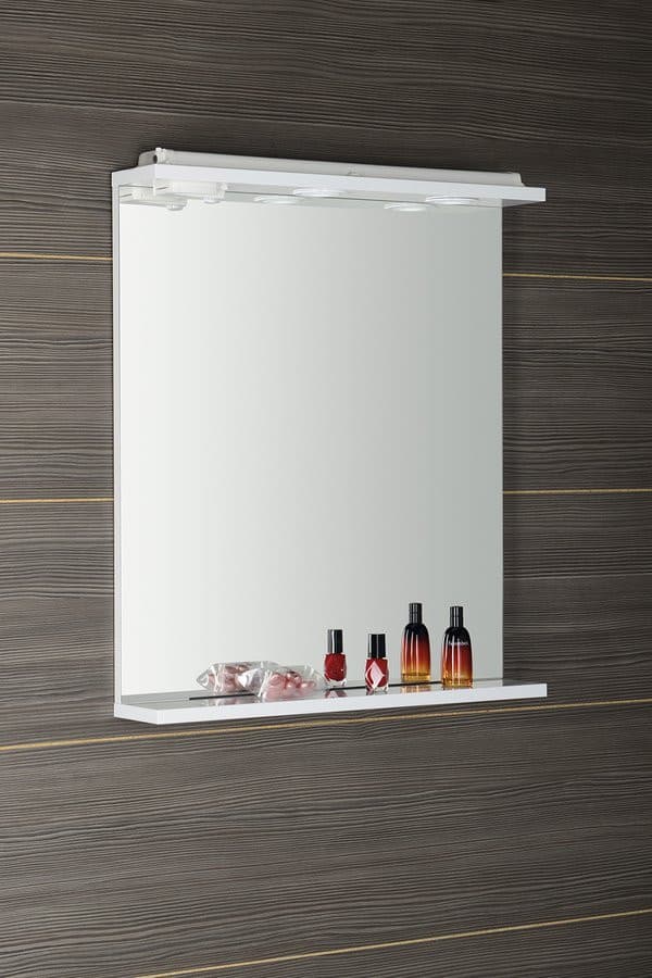 KORIN lustro z oświetleniem LED i gniazdkiem 60x70x12cm