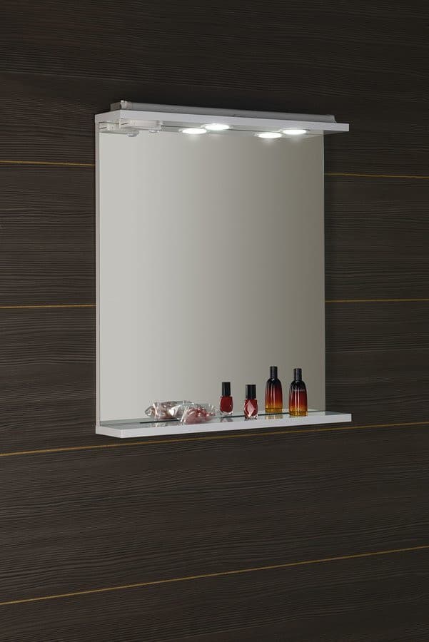 KORIN lustro z oświetleniem LED i gniazdkiem 60x70x12cm