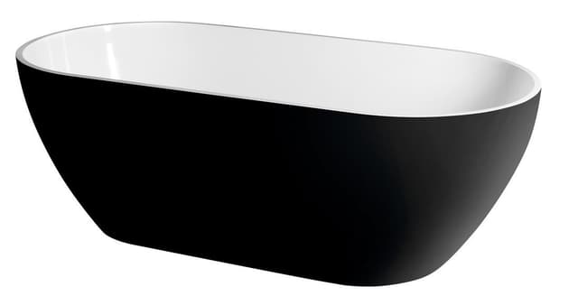REDUTA wanna wolnostojąca 171x81x46cm, czarna/biała