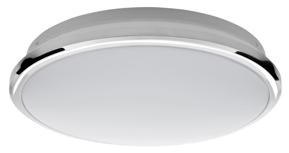 SILVER lampa sufitowa LED, ø 28cm, 10W, 230V, dzienny biały, chrom