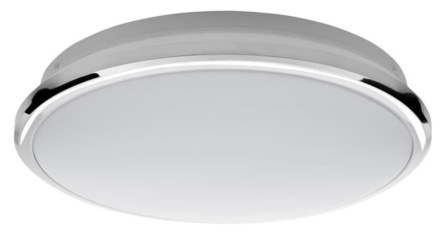 SILVER lampa sufitowa LED, ø 28cm, 10W, 230V, dzienny biały, chrom