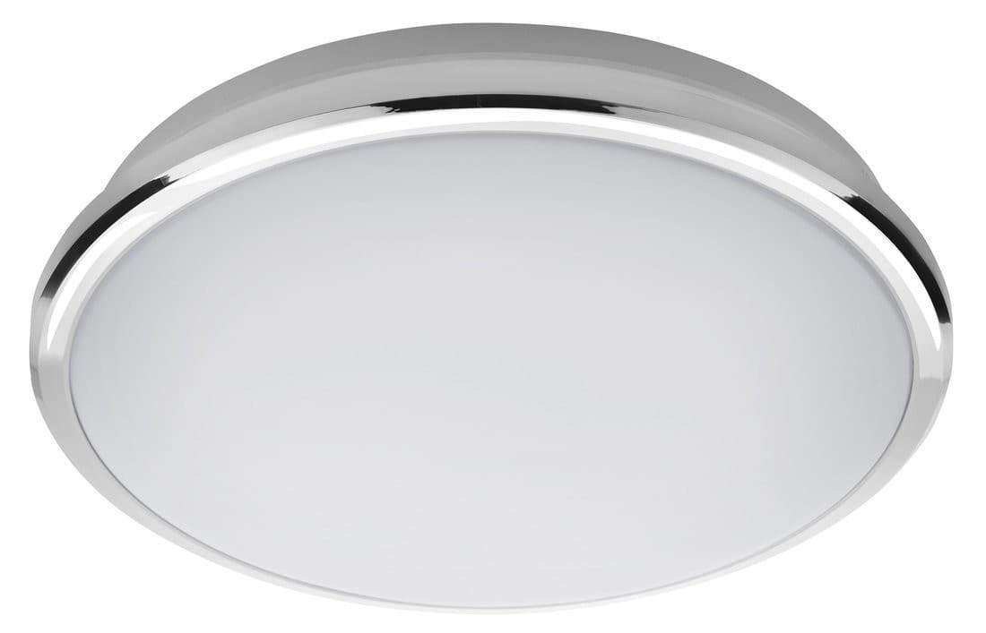 SILVER lampa sufitowa LED,  ø 28cm, 10W, 230V, zimny biały, chrom