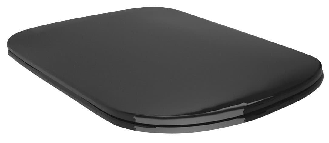 TRIBECA deska WC SLIM z systemem Soft Close, czarny mat