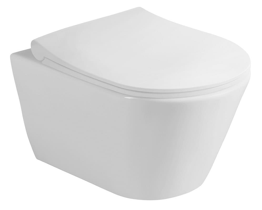 AVVA wisząca toaleta WC Rimless, 35,5x53cm, biała