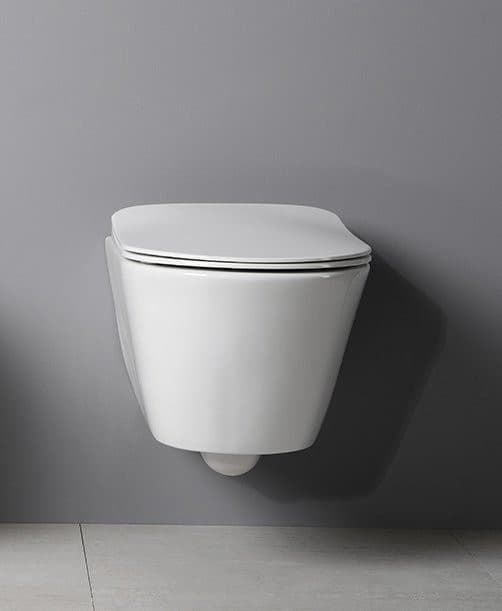 AVVA wisząca toaleta WC Rimless, 35,5x53cm, biała