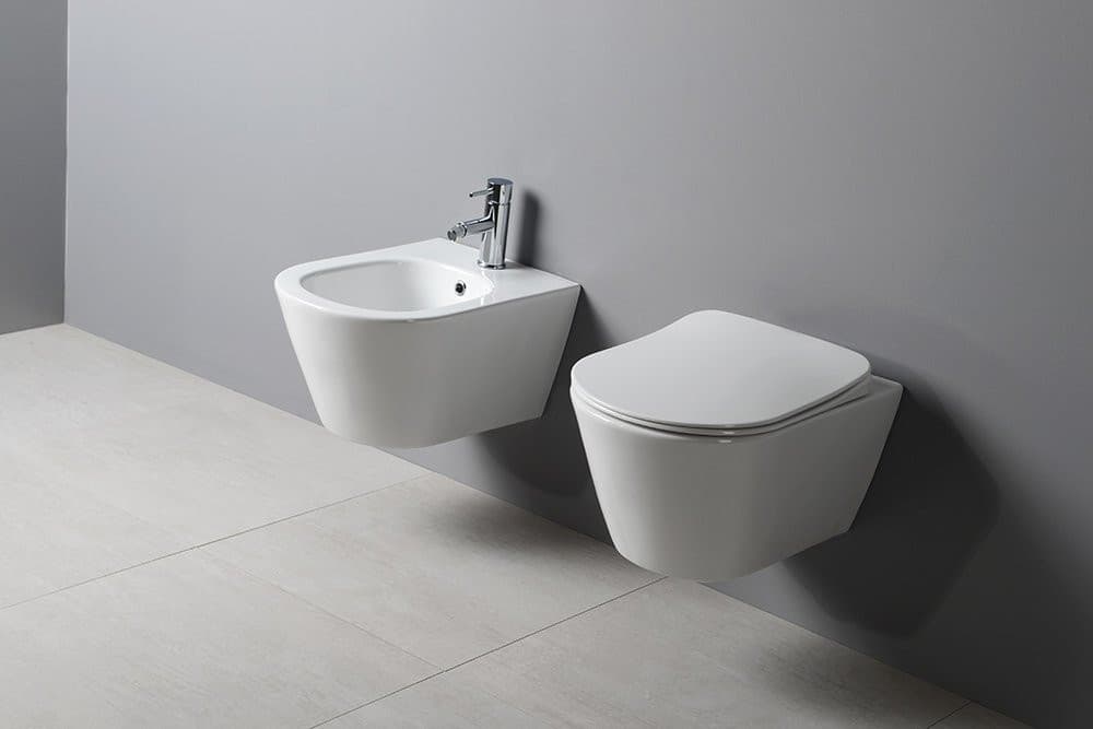 AVVA wiszący bidet 35,5x53 cm, klasyczny biały