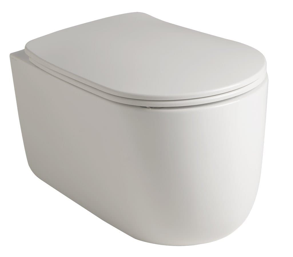 NOLITA wisząca toaleta, Rimless 35x55cm, biała