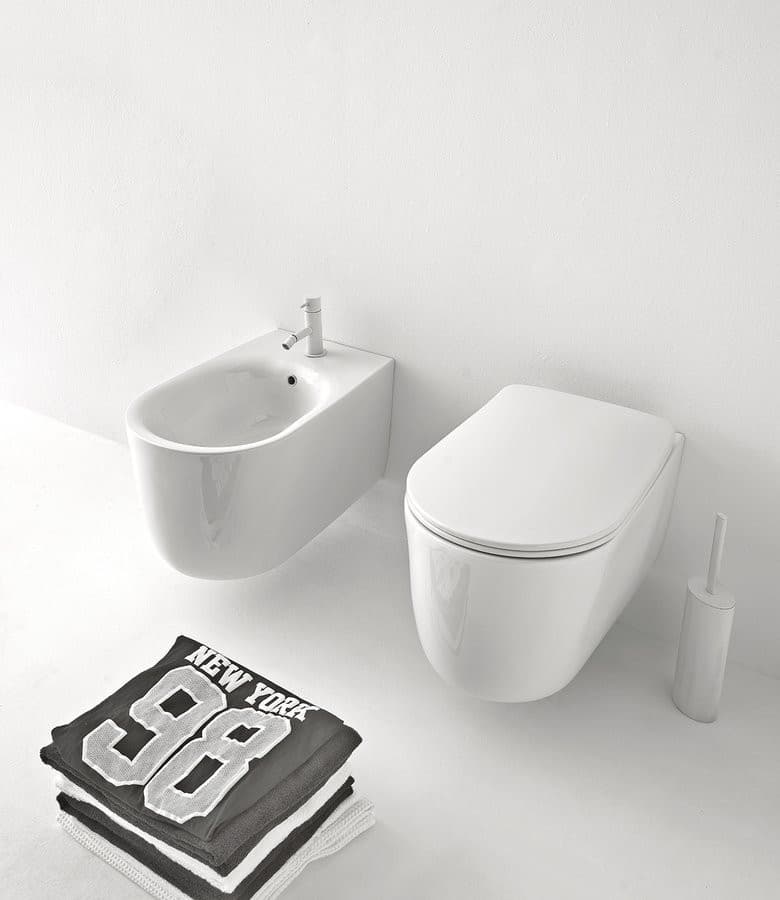 NOLITA bidet wiszący, ceramiczny 35x55 cm, biały