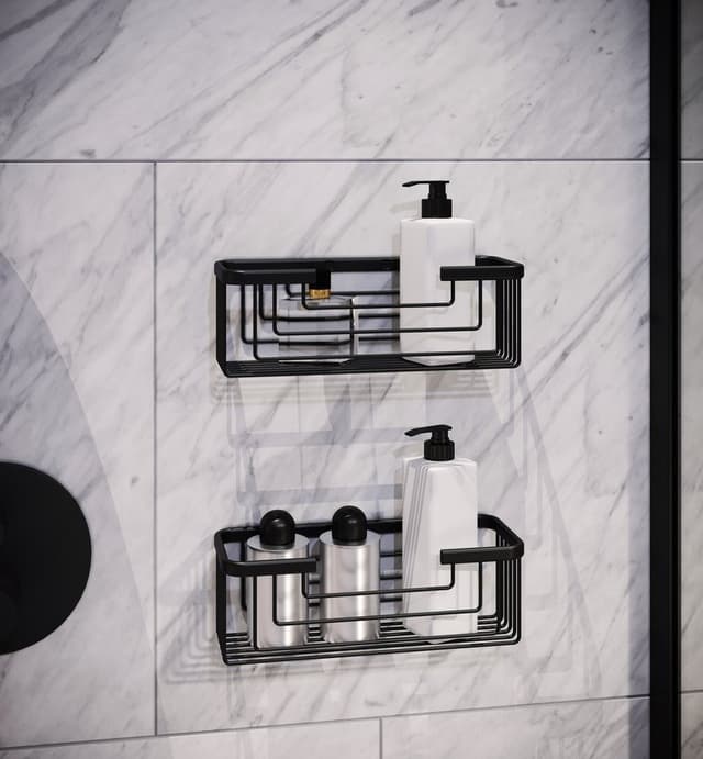 SMART półka druciana, czarny mat, 252x86x102mm