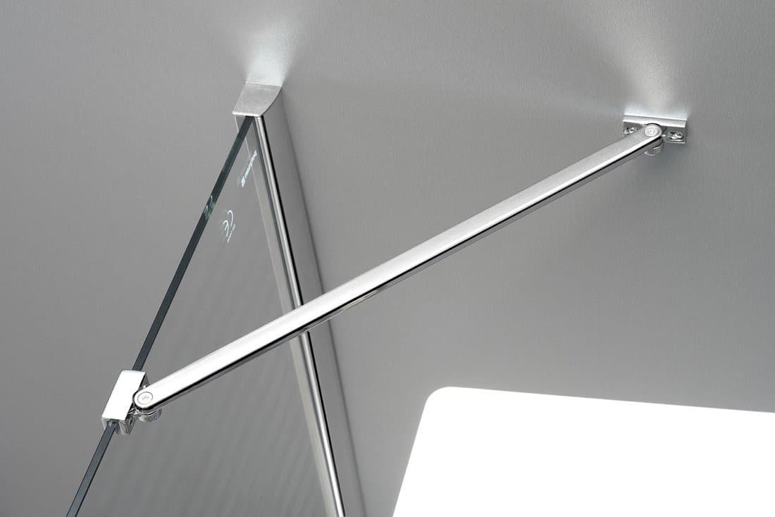 FORTIS 3-częściowe drzwi do wnęki 1500 mm, szkło czyste lewe